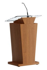 ODDINER Podium Podium Speaking Taiwan Ceremonial Lectern Desk Simple Modern Welcome Shopping Guide Reception Customer Desk Host Stage Steel Podium Color : Natural, Size : With drawer 