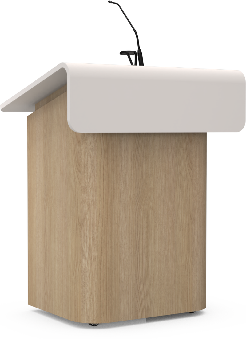 Front view of height adjustable lectern Fold HA
